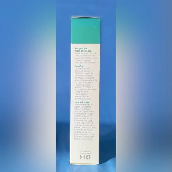 Formula 10.0.6 Night Work Vitamin A Renewing Retinol Sleep Mask w/ Peptides - Picture 4 of 4